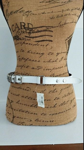 Ceinture boucles multi boucles argenté 75 cm