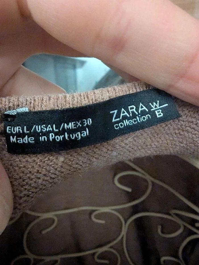 Magnifique pull à volants marron / camel Zara Taille L - photo numéro 7