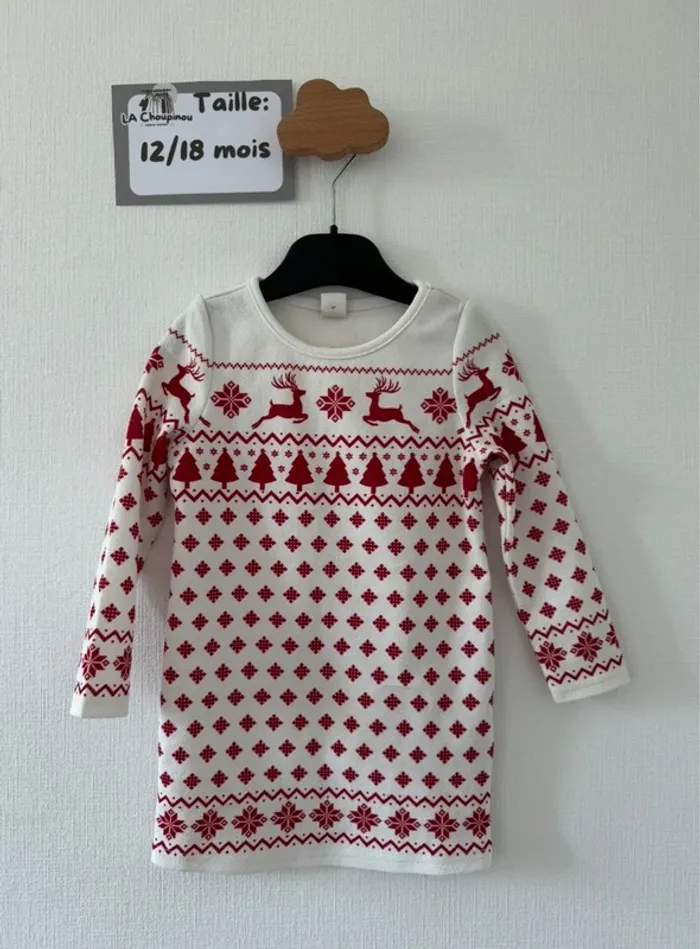 Robe de Noël - taille 12/18 mois 🌸