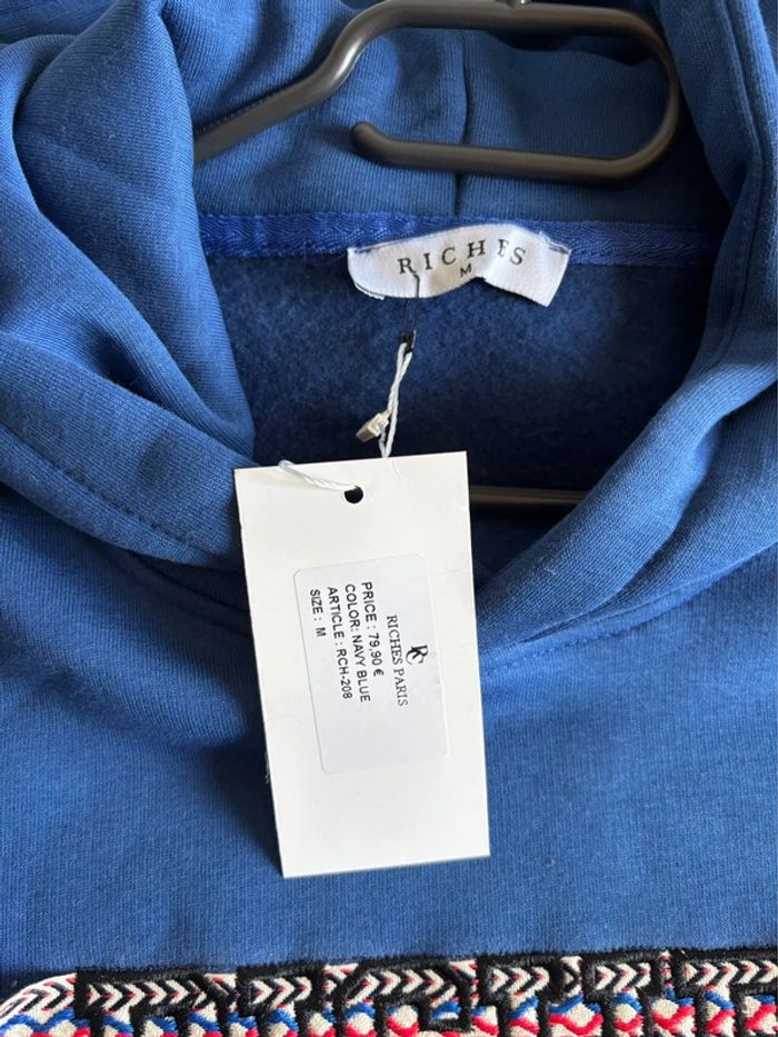 Sweat capuche bleu Riches Paris - photo numéro 5