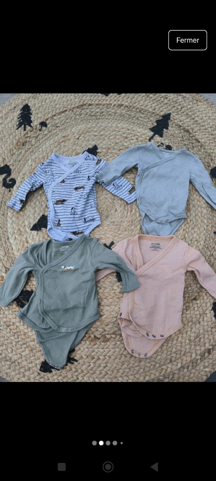 Lot 13 bodys manches longues 1 mois - photo numéro 2