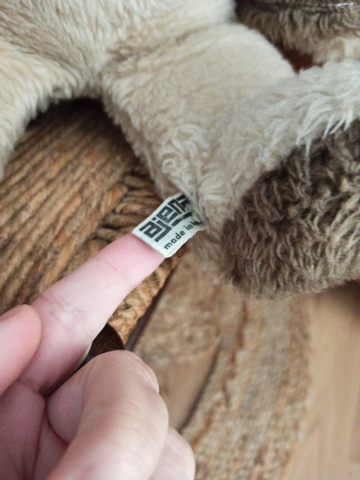 peluche raton laveur Ajena les animaux blouson 1981 - photo numéro 4