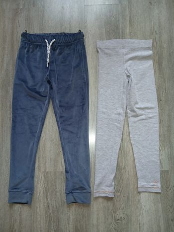 legging gris orchestra et pantalon velours bleu marine taille 6 ans