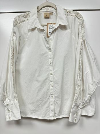 Chemise blanche manches dentelle