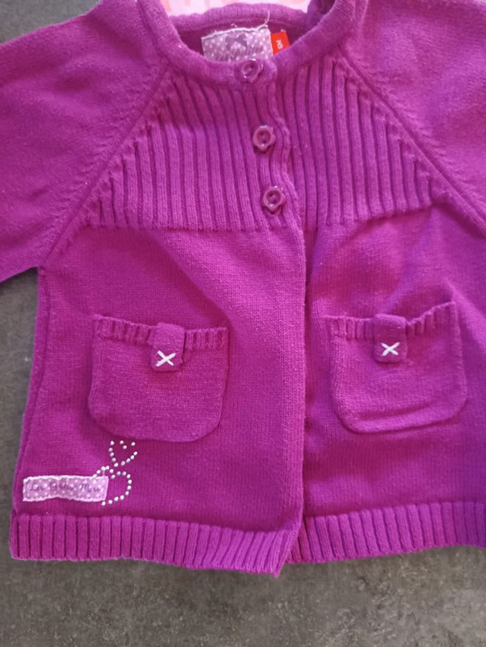 Gilet violet 6 mois - photo numéro 2