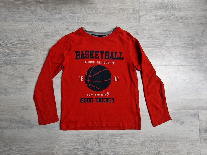 Tee-shirt manches longues basket-ball Okaïdi 8 ans
