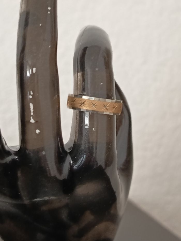 Bague plaqué or et argent. - photo numéro 8