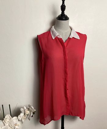 Chemise fluide rose et blanche K. Woman 40