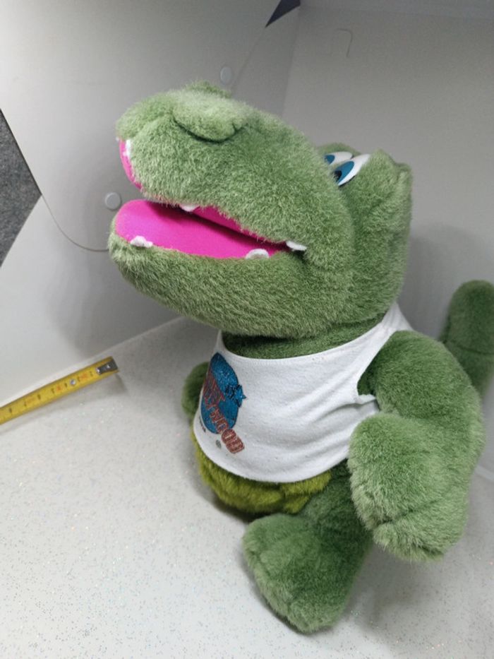 Peluche plush Teddy crocodile Disneyland planète Hollywood alligator Disney 90 vintage rare - photo numéro 5