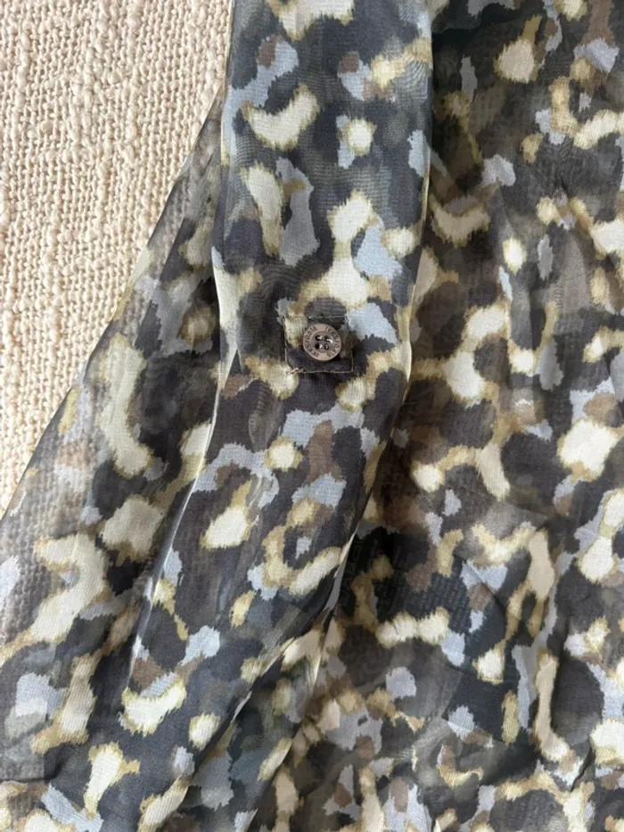 Chemise légère IKKS, taille 38 kaki - photo numéro 6