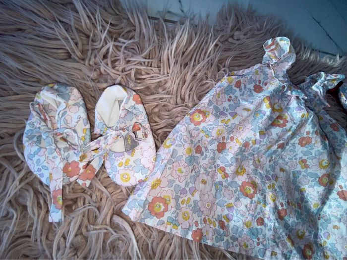 Ensemble en Liberty creatrice blouse bandeau chaussons terracotta - photo numéro 6