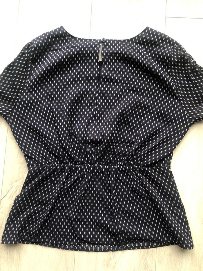 Jolie blouse H&M imprimée taille 36 marine - photo numéro 7