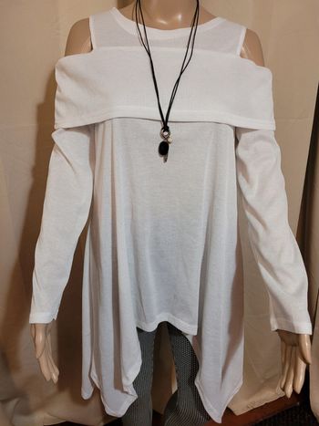 Tunique Manches longues asymétrique blanche