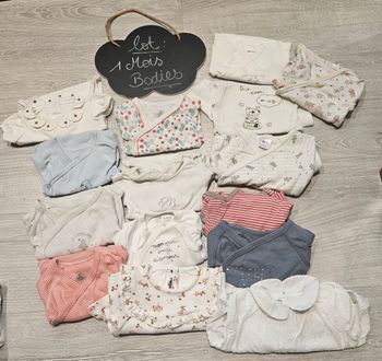 Lot de bodies taille 1 mois fille