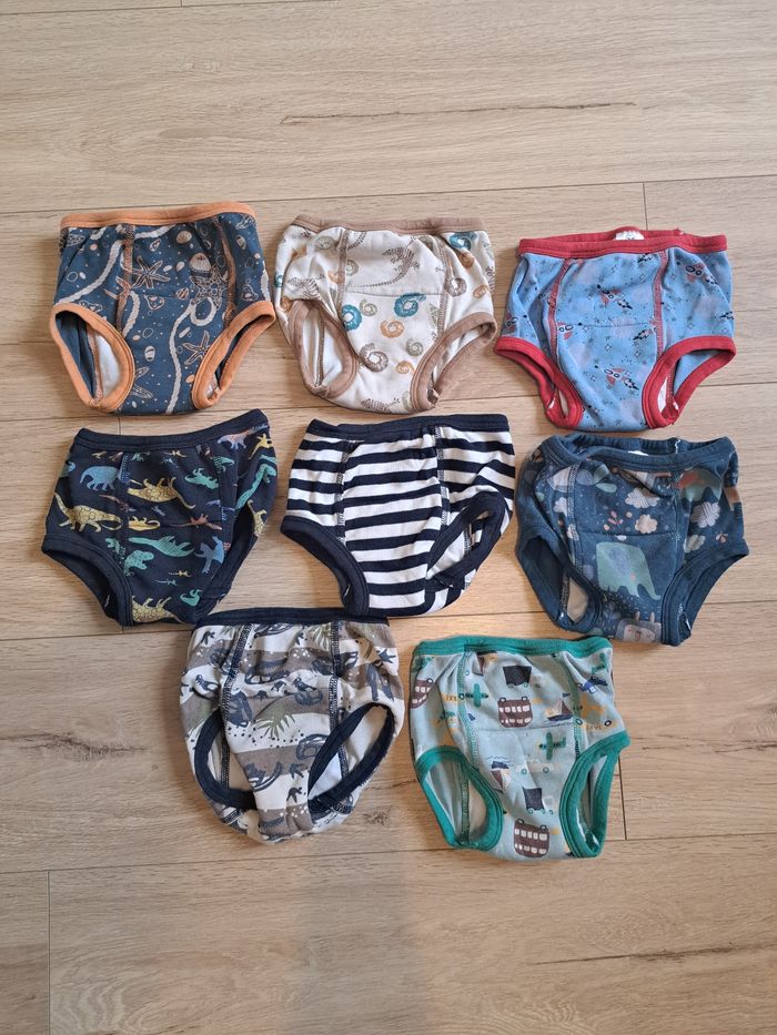 Lot  8 slips apprentissage garçon 2/3 ans lavable