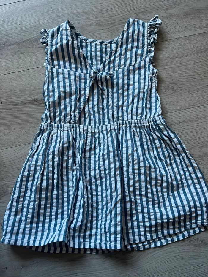 Robe bleue et blanche lignée - taille 122/128 - photo numéro 2