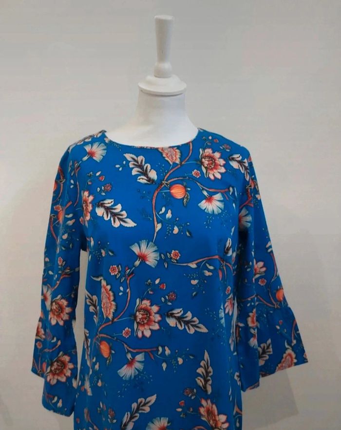Robe imprimé à fleurs manches évasées taille 40 - photo numéro 5