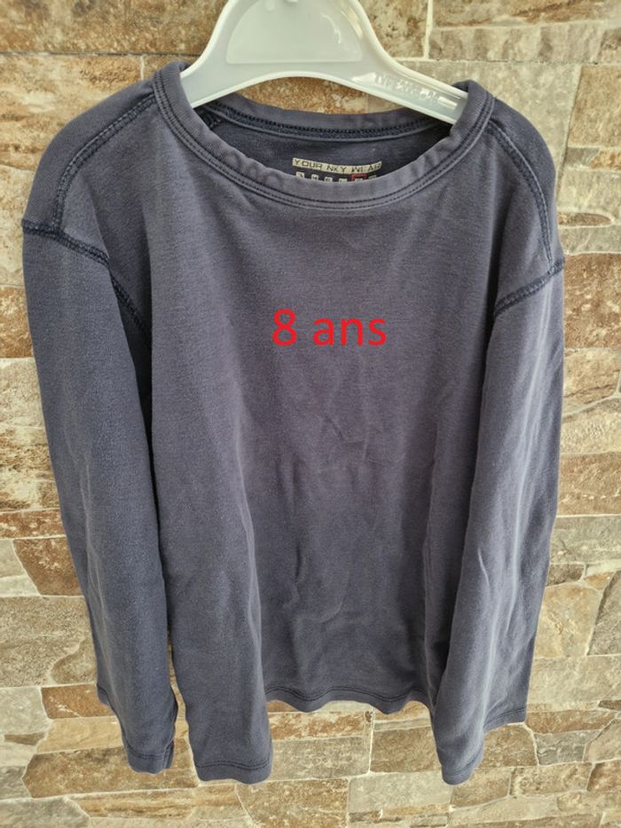 1 t shirt manche longue bleu a 8 ans marque your nky wear