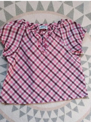 Blouse carreaux  - Jacadi  Vintage  - 4ans  -  Excellent  État