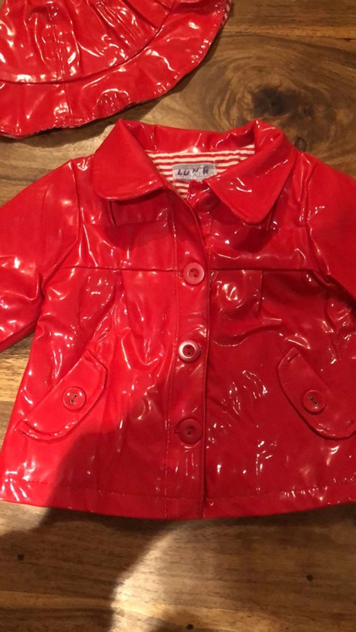 Parka de pluie avec chapeau assorti 6 mois - photo numéro 4