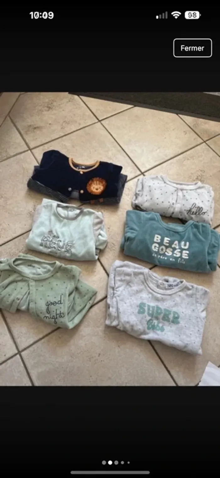 Lot vêtements garçon 12 mois – bodies, pantalons, pyjamas, hauts - photo numéro 5