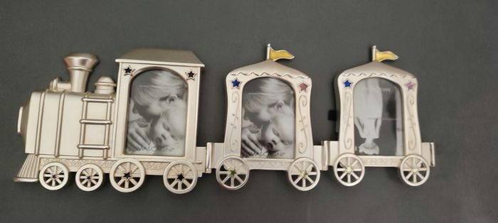 Cadre train photos metal argenté - photo numéro 2