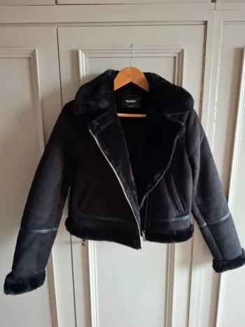 Veste aviateur en fausse fourrure P&B