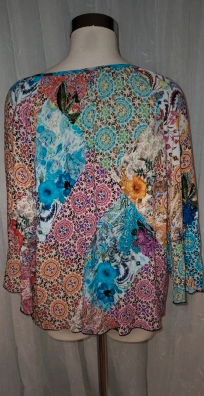🌸 Blouse multicolore Heine – Taille 44 – Manches longues 🌸 - photo numéro 4