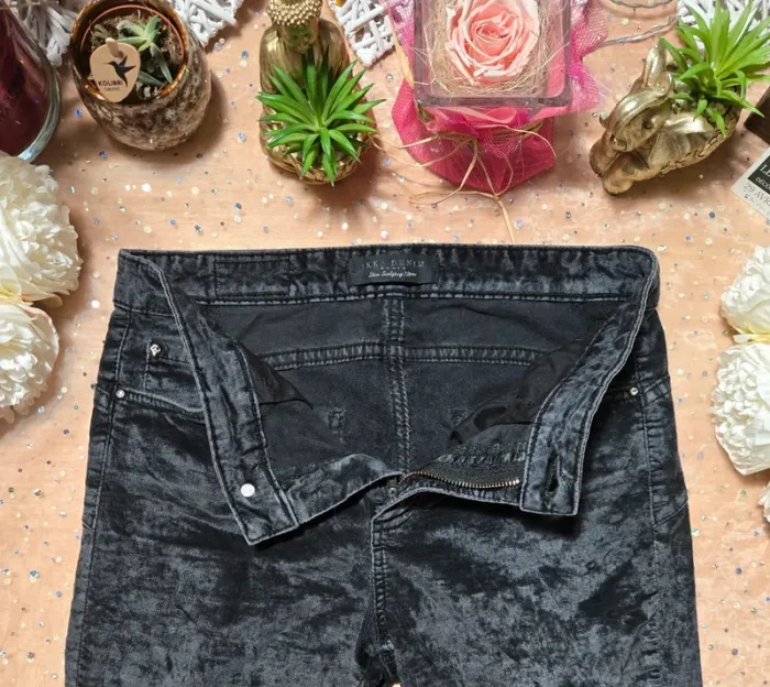 Pantalon noir effet velours IKKS - photo numéro 5