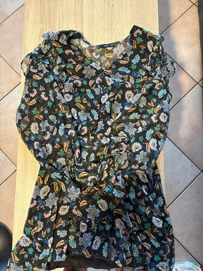 Robe en gaz à fleur