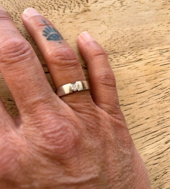 Bague en argent cœur