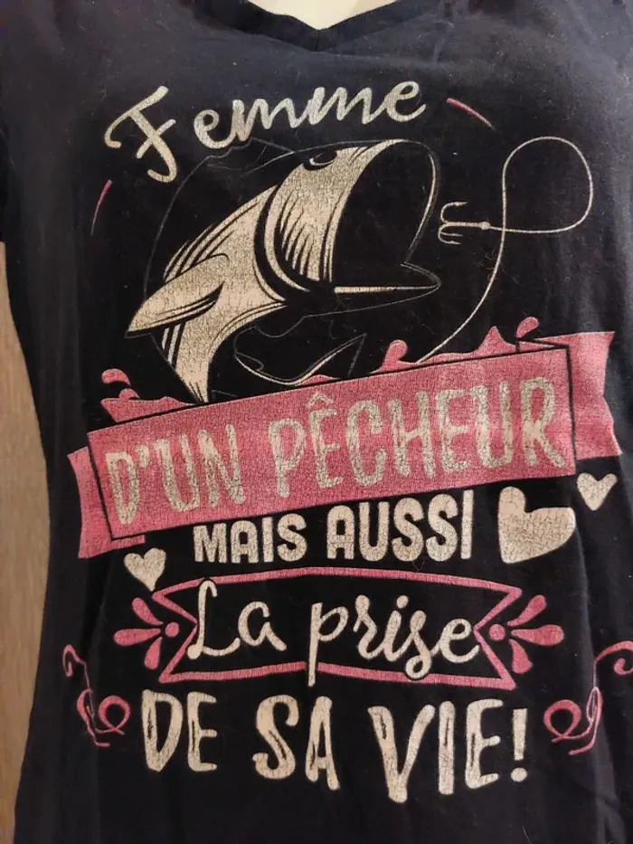T-shirt Femme d’un pêcheur – Taille S 🎣 - photo numéro 2
