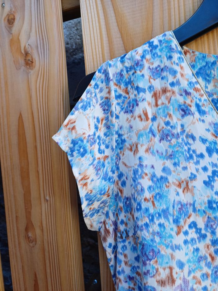 Jolie robe à manches courte imprimé aquarelle Noémie & co - photo numéro 4