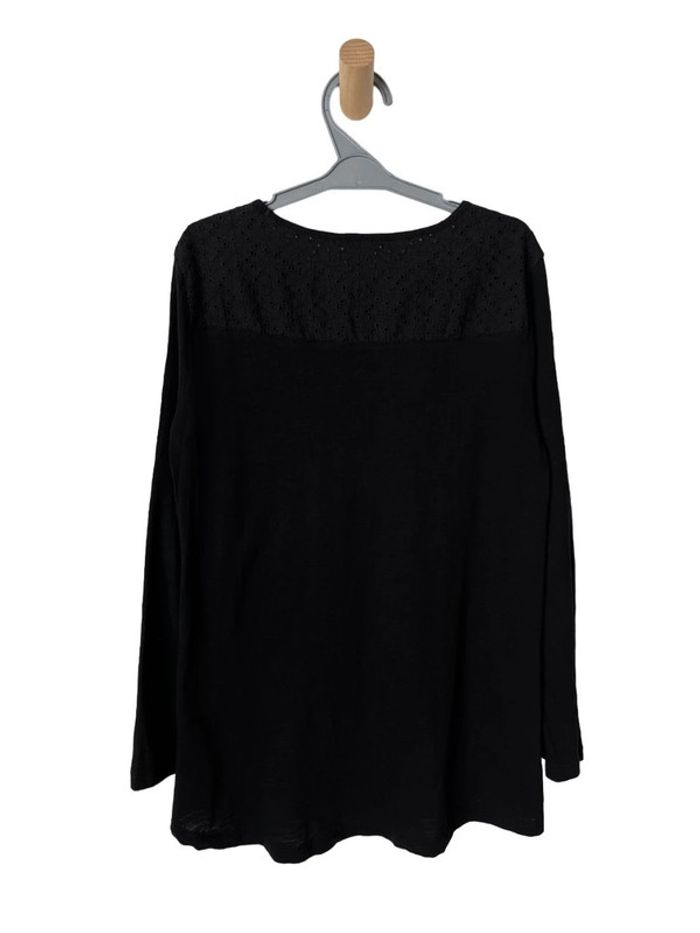 Tunique noire à manches longues (broderie anglaise) - Zara 9-10 ans (140cm) - photo numéro 4