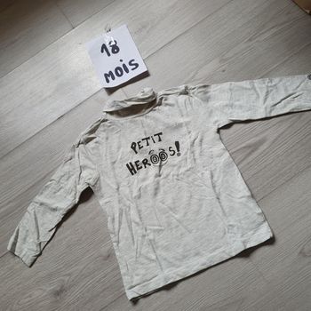 Maillot t-shirt sous pull 18mois garçon