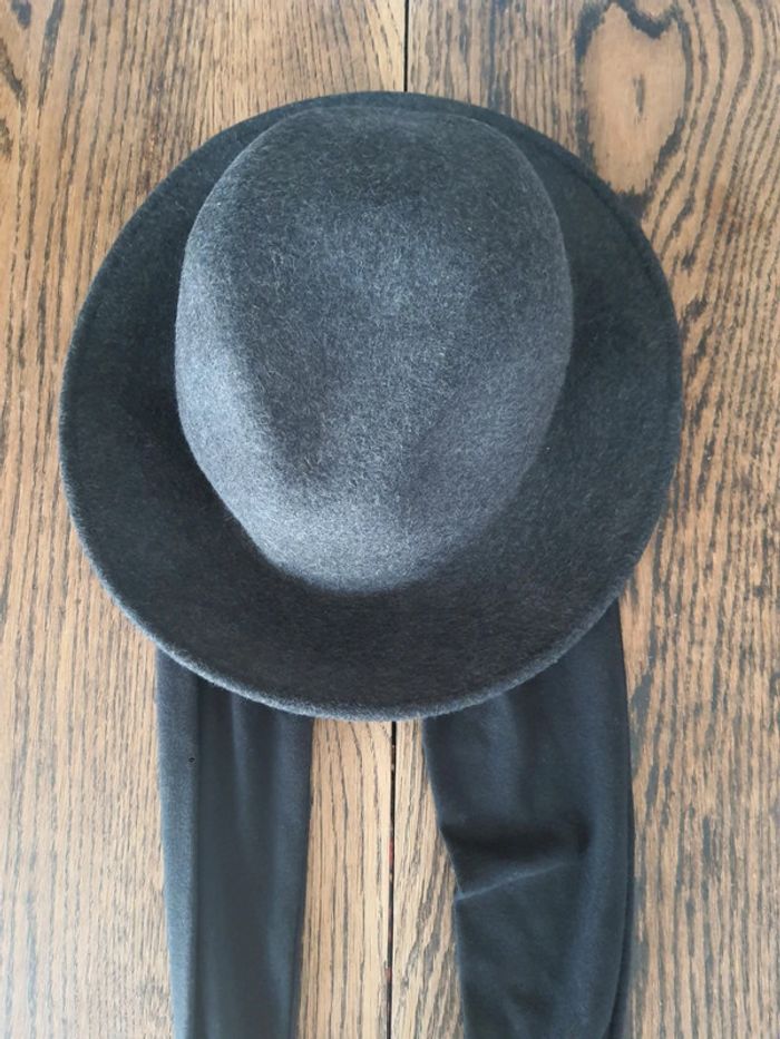Jolie Chapeau femme noir chiné 56cm - photo numéro 13