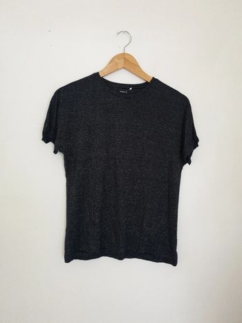 T-shirt léger rayé argent A1167