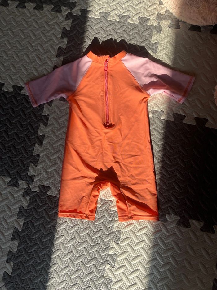 Maillot de bain intégrale fille eva mouton corail et rose 104/110 - photo numéro 2