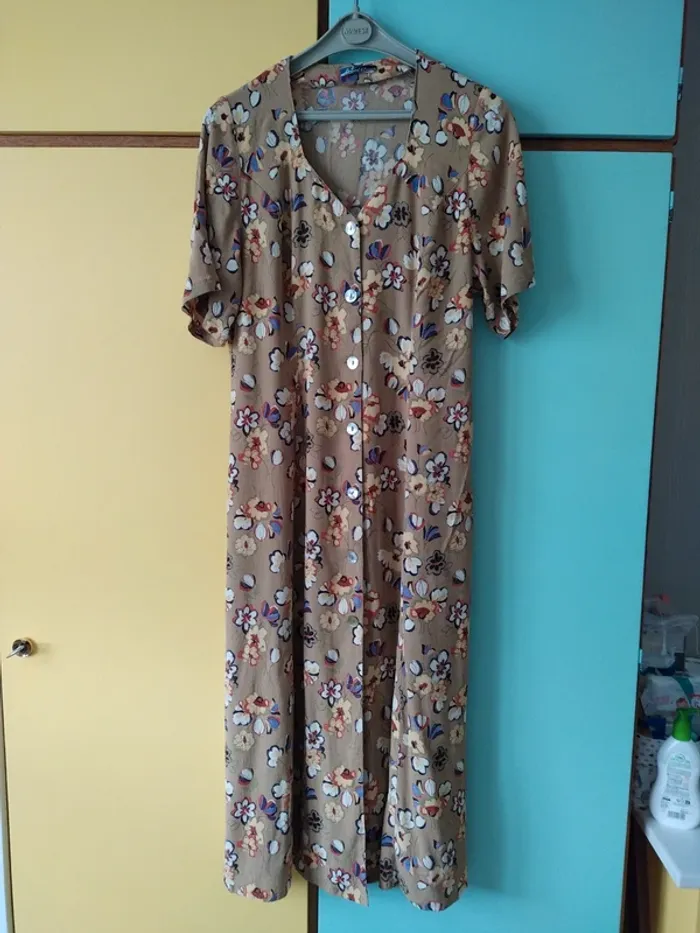 Robe longue printemps été fleurs flower vintage rétro cottage country core - photo numéro 2