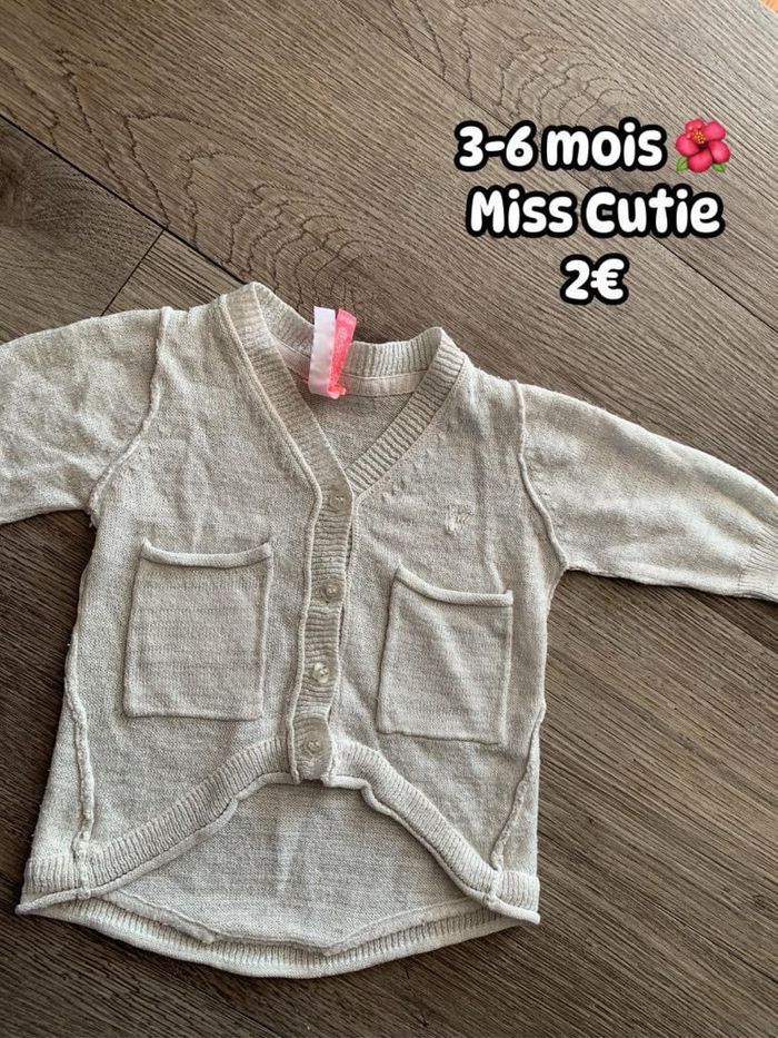 Gilet 🌺 3-6 mois 🌺 Miss Cutie