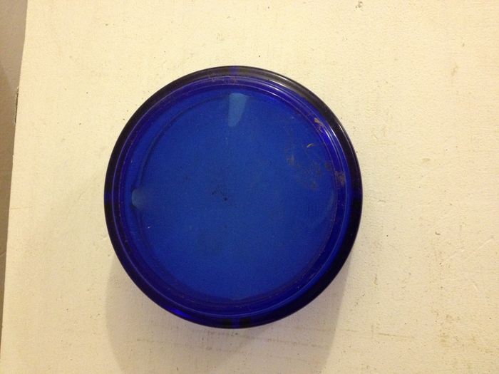 Cendrier ou vide poches vintage petit rangement bleu foncé opaque - photo numéro 4