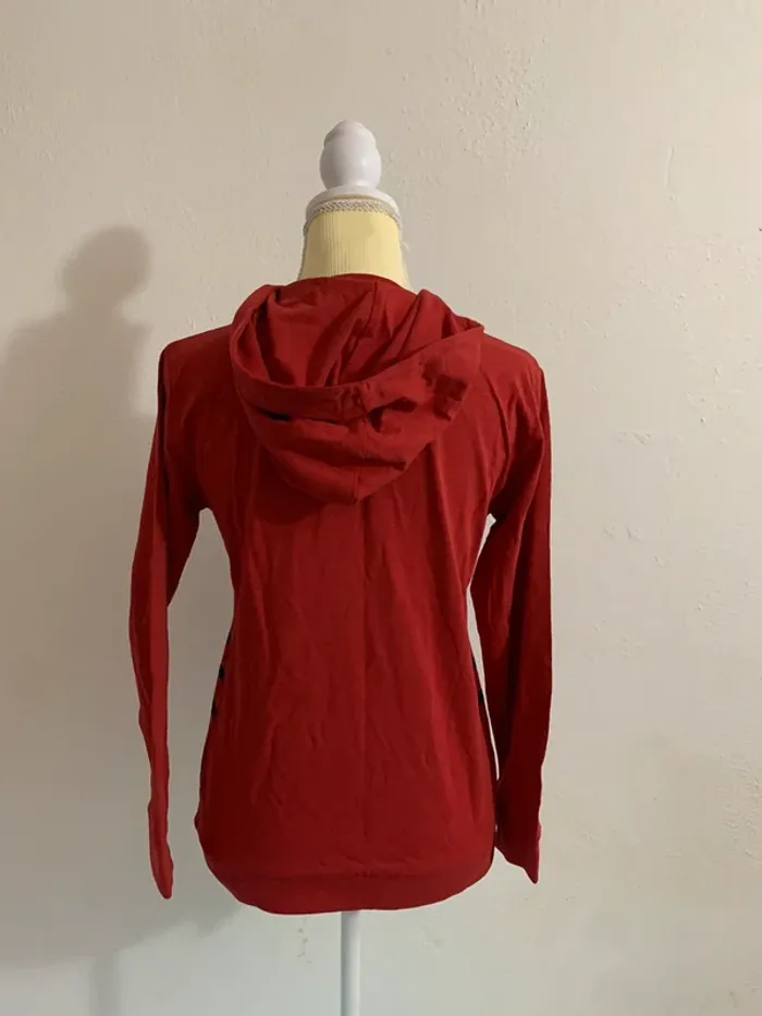 Sweat à capuche rayé rouge et bleu - Gémo - 12 ans - photo numéro 3