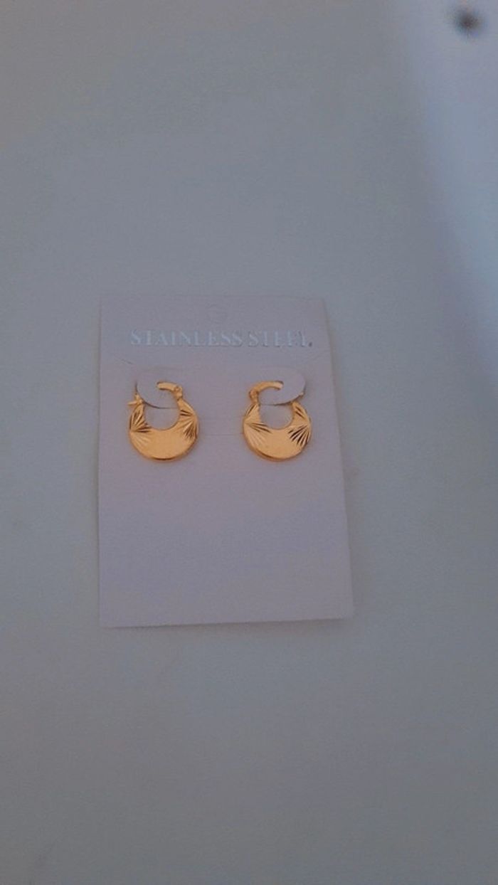 Boucle d'oreilles créole acier inoxydable