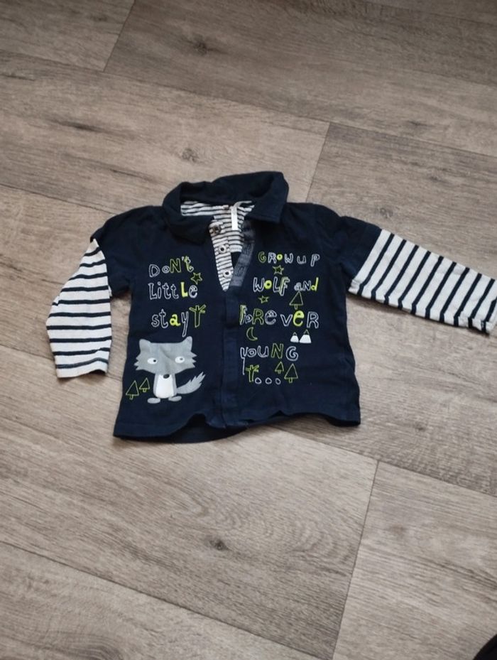 T-shirt polo manches longues