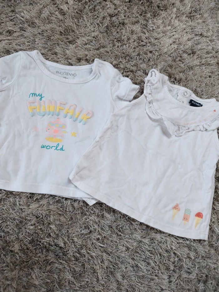 Lot de t-shirt été bébé fille mange court de 6 mois