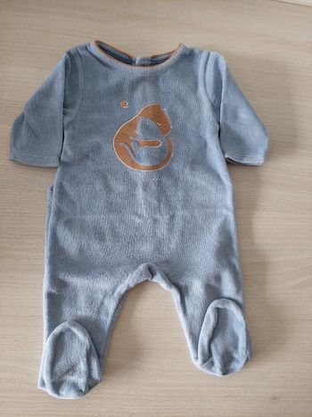 Grenouillère bleu 1 mois