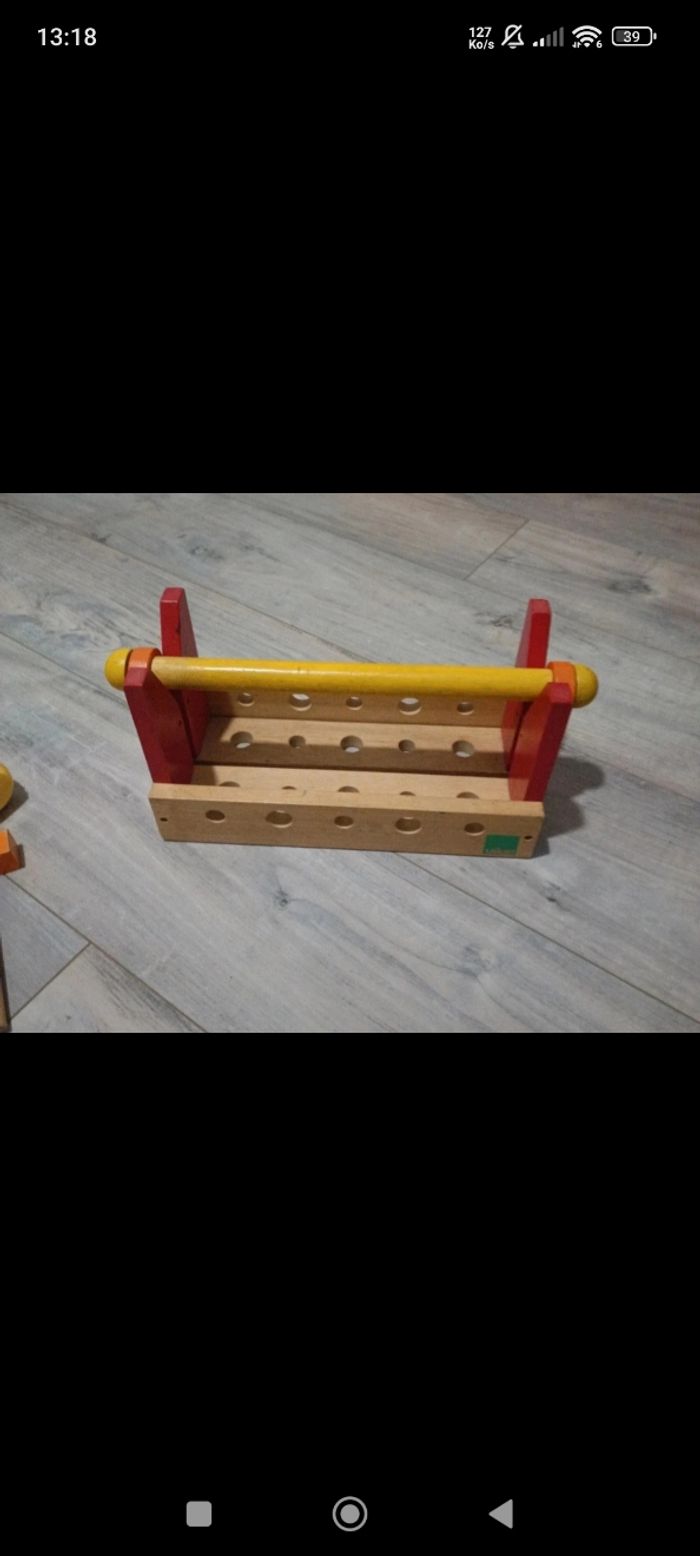 Caisse outil et outils bois, plastique - photo numéro 3