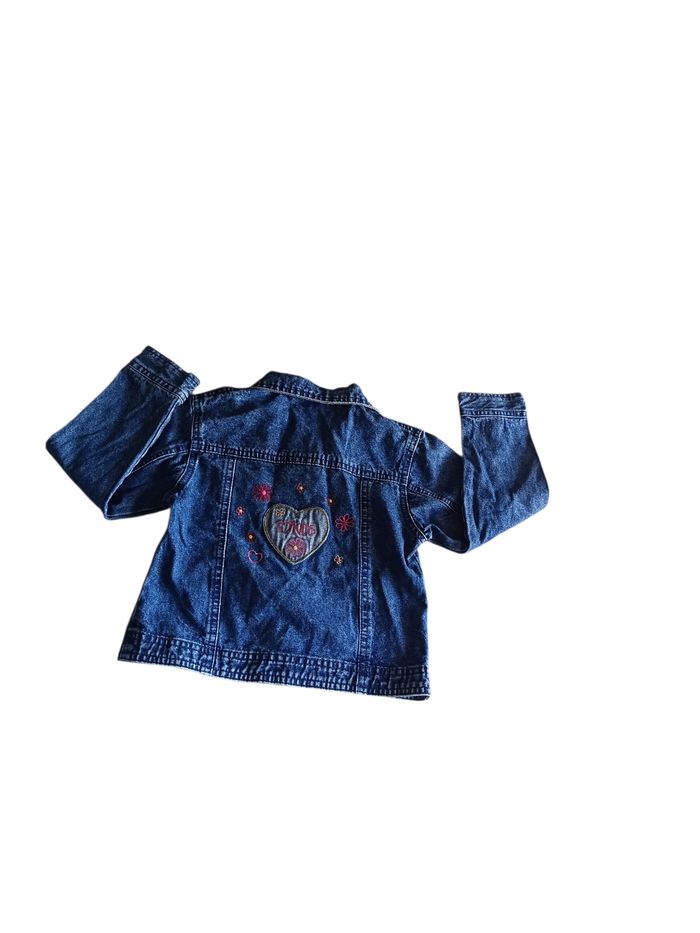 Veste en jean 6 ans Vertbaudet bleu marine - photo numéro 3