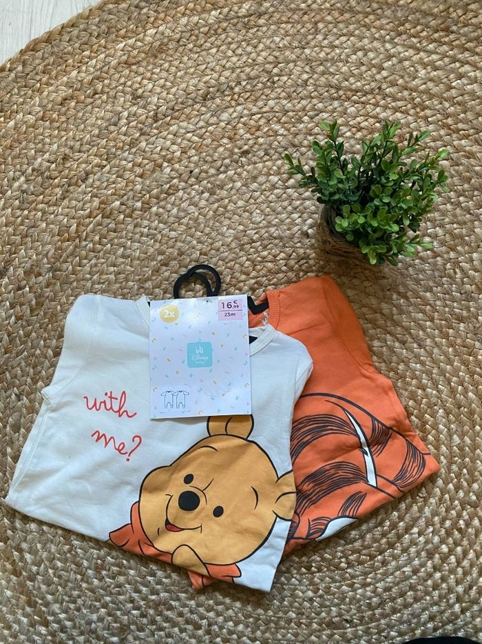 Lot 2 pyjamas fin Winnie et tigrou disney 23 mois