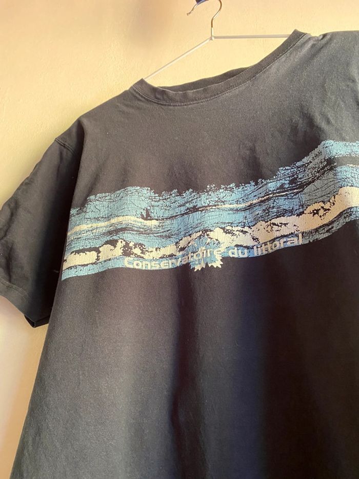 433 - t-shirt à manches courtes bleu marine et imprimé - photo numéro 2